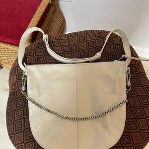 Allsaints Cream leather Crossbody bag